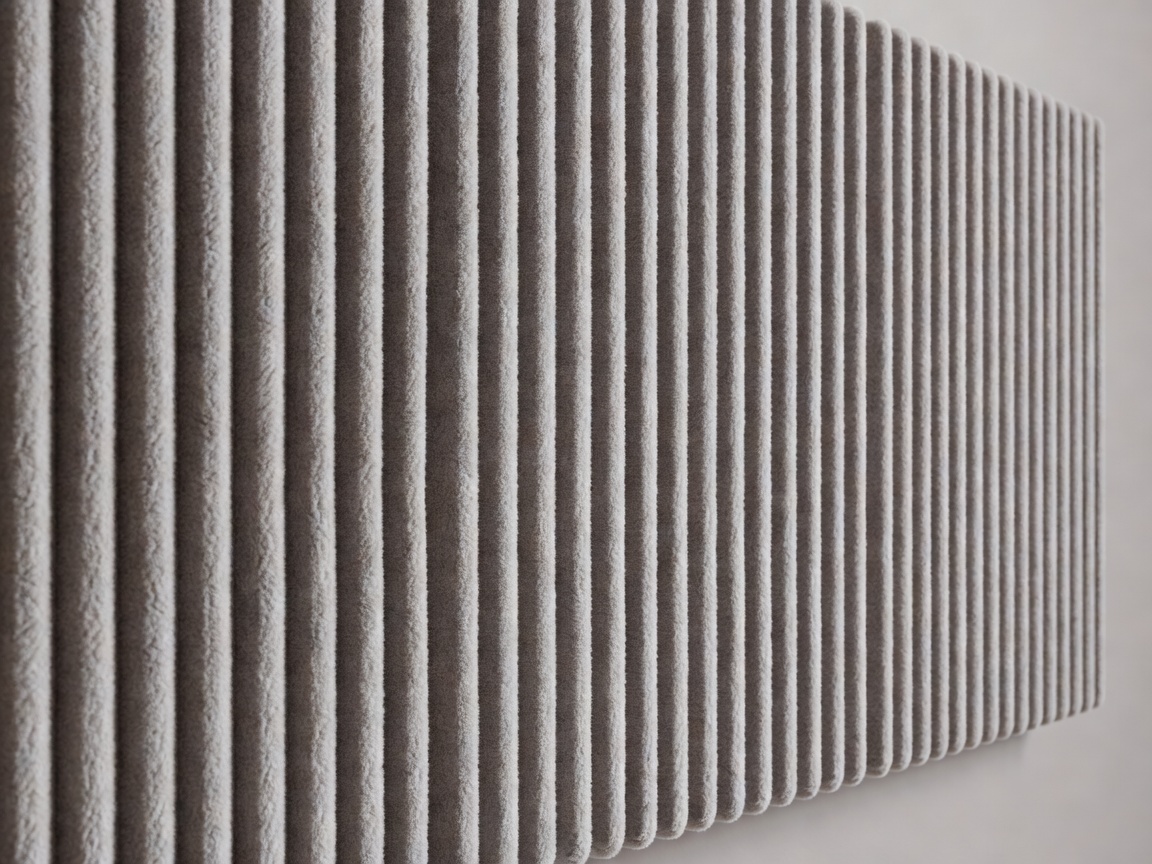 Layered felt acoustic material with visible texture and depth